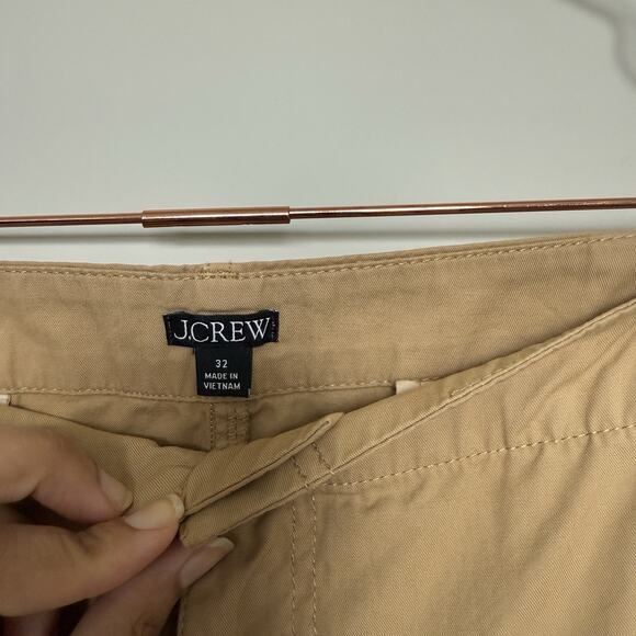 J. Crew Womens Pants 32 Khaki Sailor Chino Heritage Wide Leg BP499 Preppy Prep - Picture 5 of 9